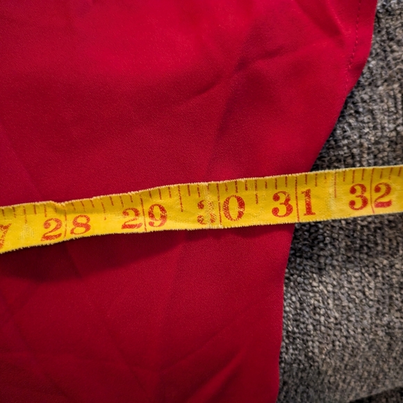 Lane Bryant red, tie front blouse, size 26 - Picture 9 of 11